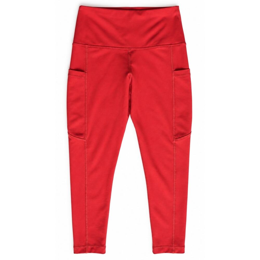 90 Degree by Reflex XS Red High Rise Pocket Workout Leggings